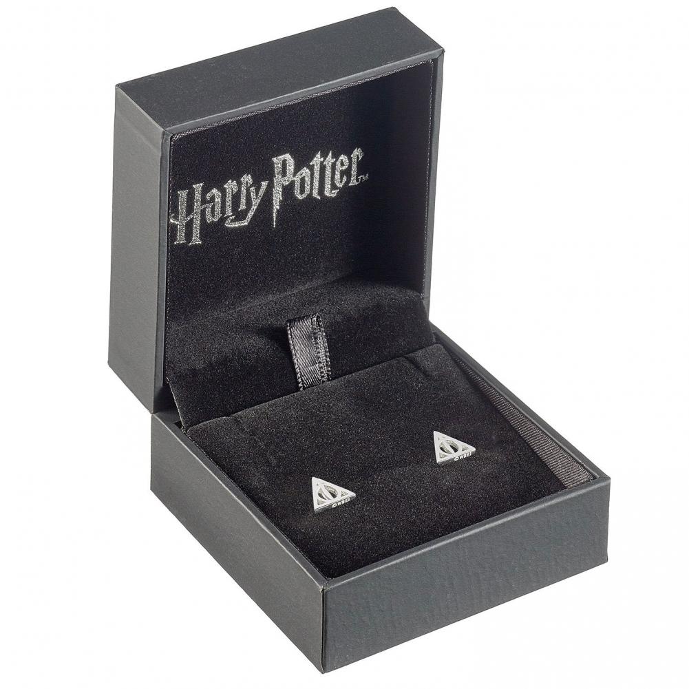 Harry Potter Sterling Silver Earrings Deathly Hallows - Officially licensed merchandise.