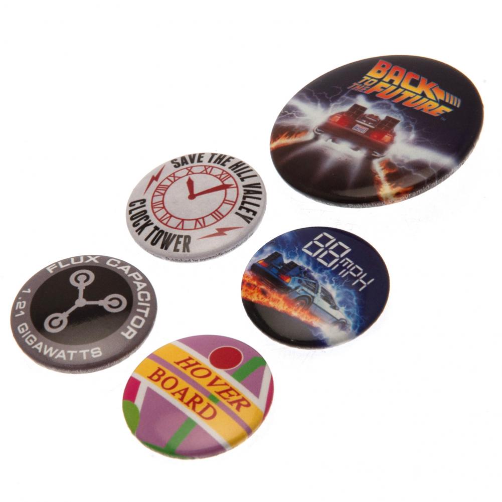 Back To The Future Button Badge Set - Officially licensed merchandise.