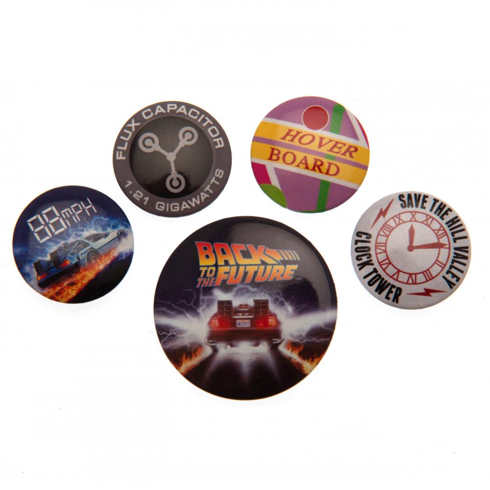 Back To The Future Button Badge Set - Officially licensed merchandise.