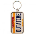 Back To The Future PVC Keyring License Plate - Officially licensed merchandise.