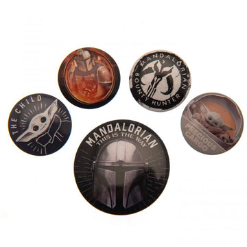 Star Wars: The Mandalorian Button Badge Set - Officially licensed merchandise.