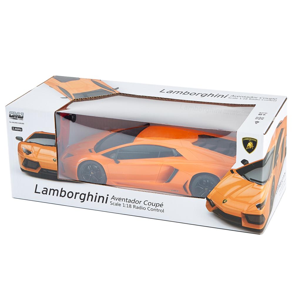 Lamborghini Aventador Radio Controlled Car 1:18 Scale Orange - Officially licensed merchandise.