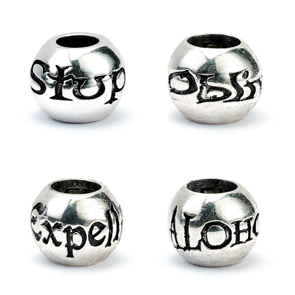 Harry Potter Silver Plated Charm Bead Set - Officially licensed merchandise.