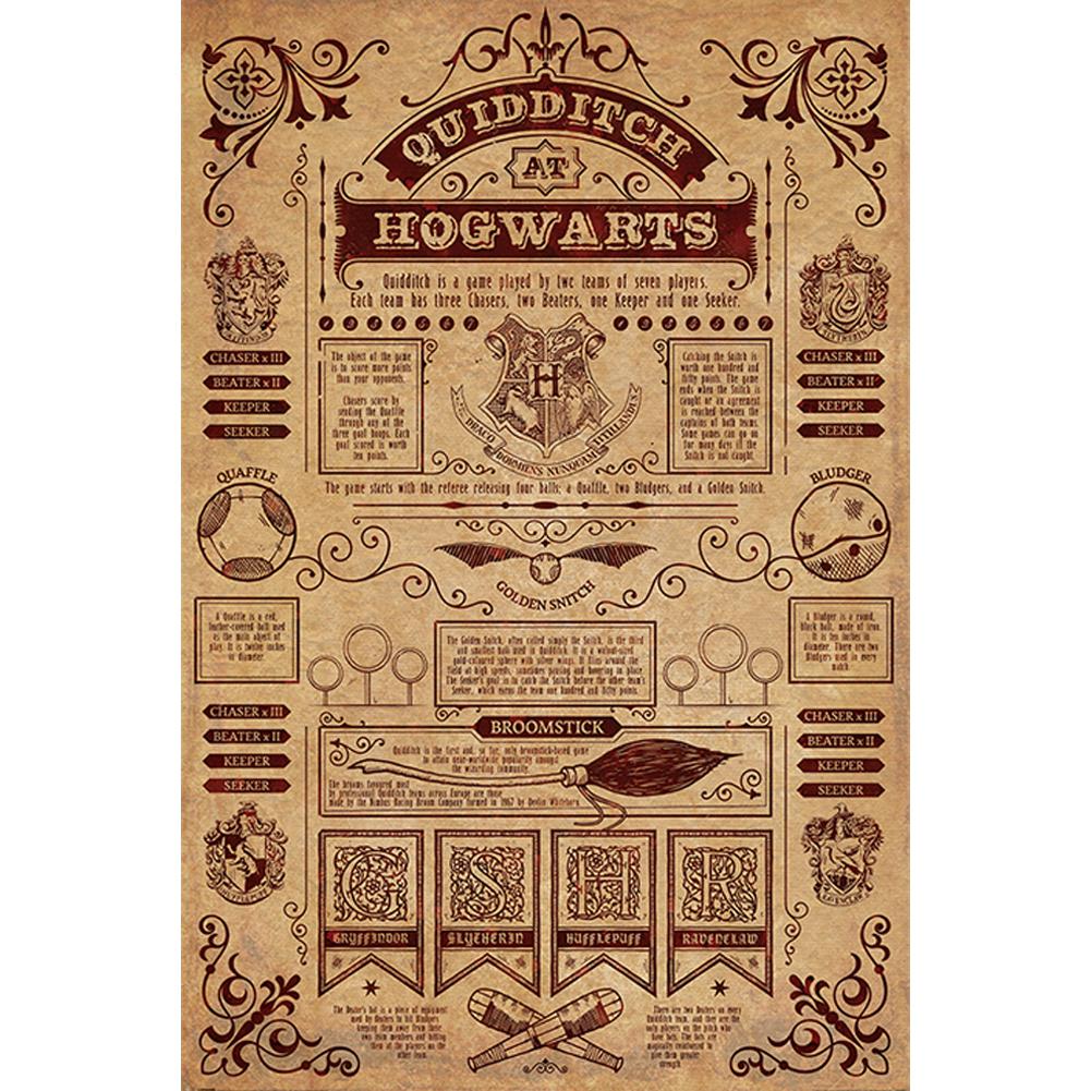 Harry Potter Poster Hogwarts Quidditch 173 - Officially licensed merchandise.