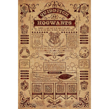 Harry Potter Poster Hogwarts Quidditch 173 - Officially licensed merchandise.