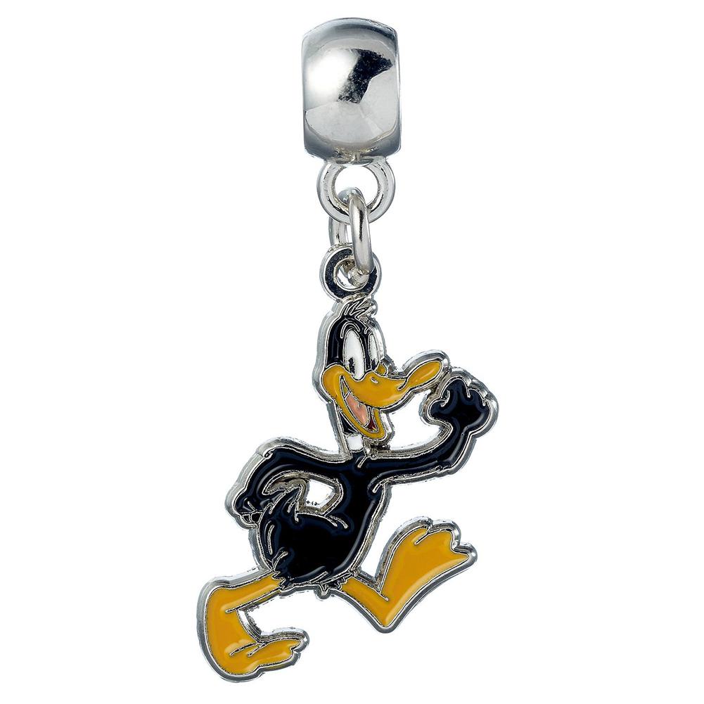 Looney Tunes Silver Plated Charm Daffy Duck - Officially licensed merchandise.