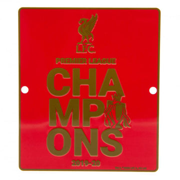 Liverpool FC Premier League Champions Window Sign - Officially licensed merchandise.