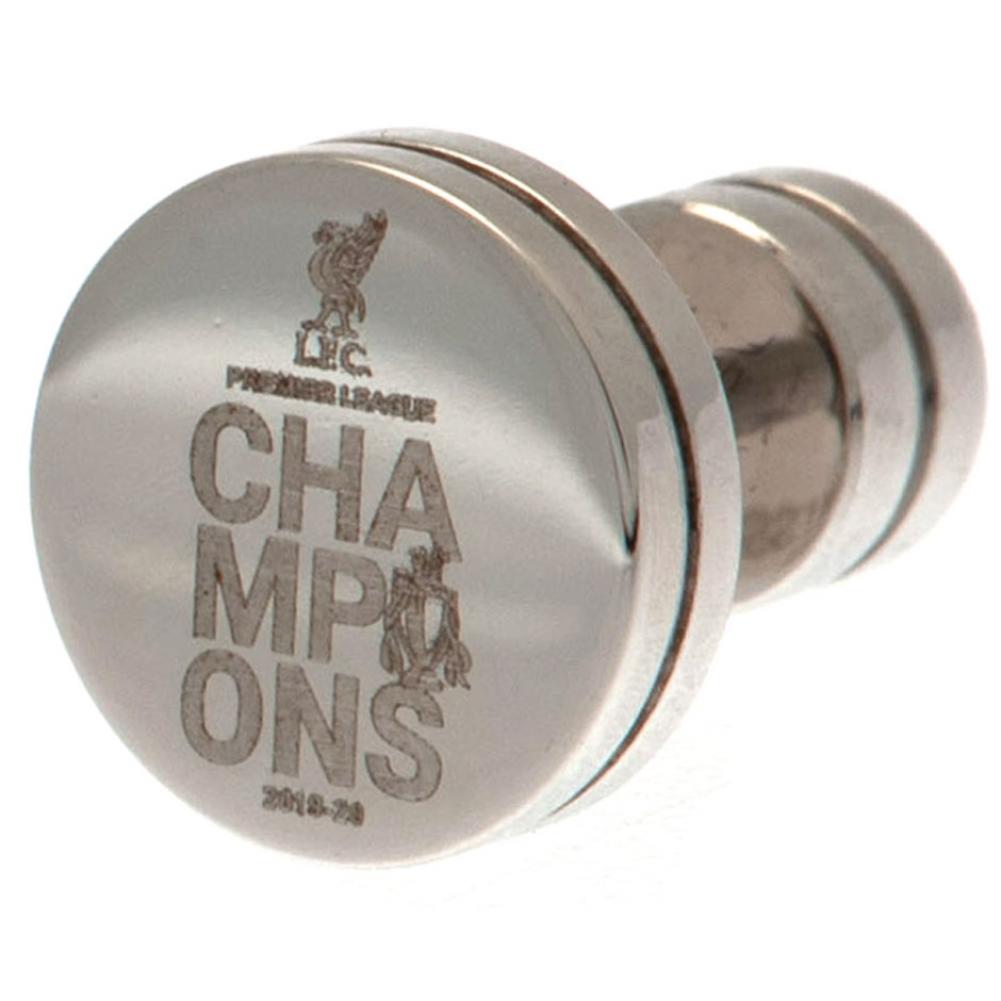 Liverpool FC Premier League Champions Stainless Steel Stud Earring - Officially licensed merchandise.