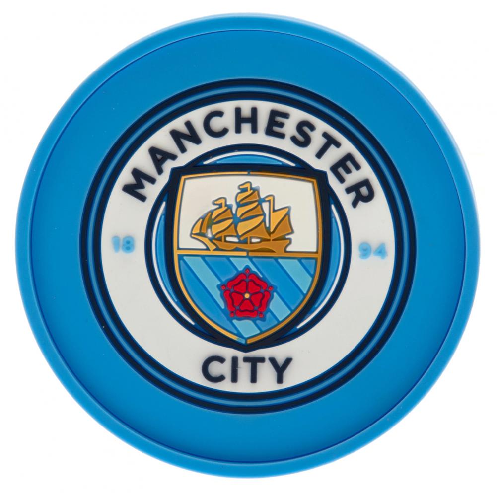 Manchester City FC Silicone Coaster - Officially licensed merchandise.