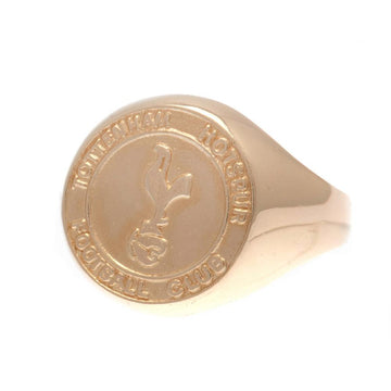 Tottenham Hotspur FC 9ct Gold Crest Ring Large - Officially licensed merchandise.