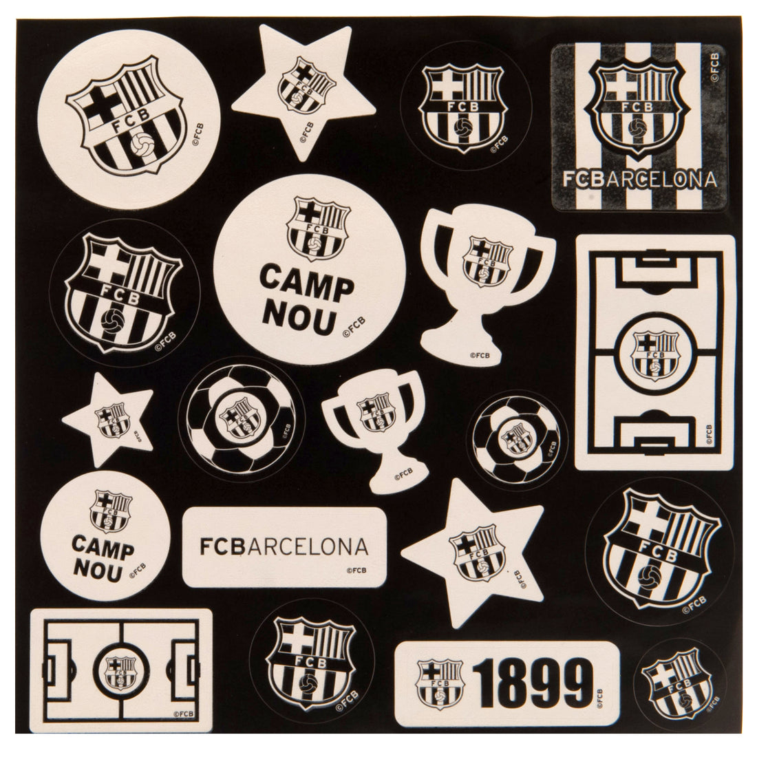 FC Barcelona Glow in the Dark Stickers - Officially licensed merchandise.