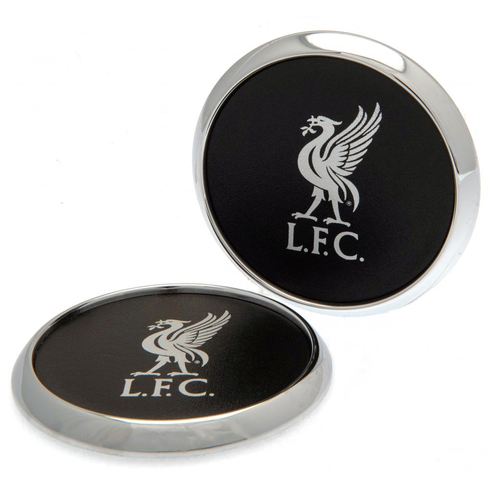 Liverpool FC 2pk Premium Coaster Set - Officially licensed merchandise.