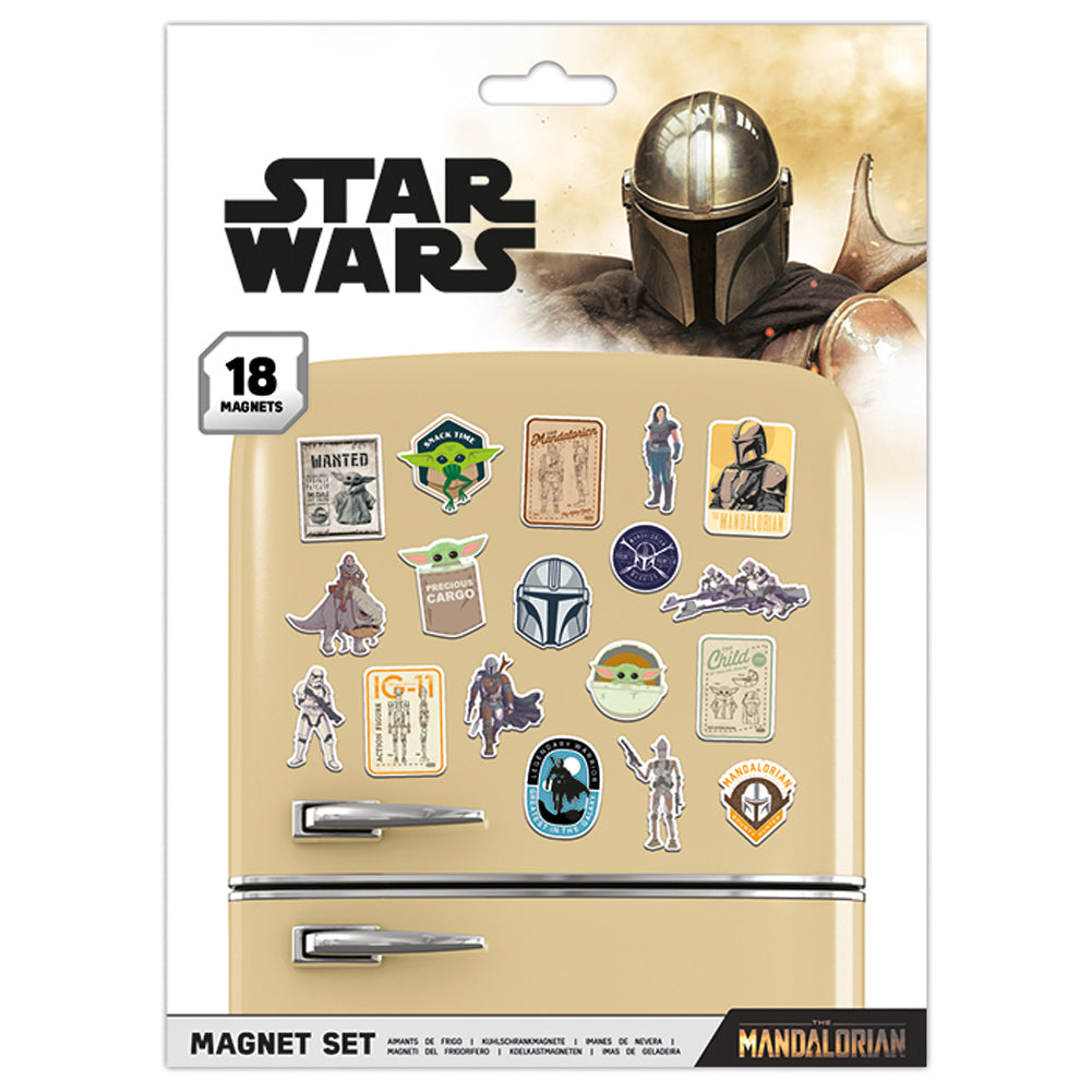 Star Wars: The Mandalorian Fridge Magnet Set - Officially licensed merchandise.