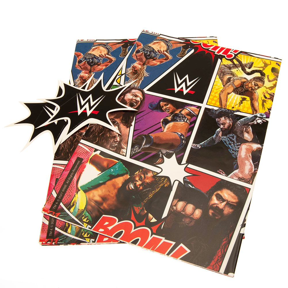 WWE Gift Wrap - Officially licensed merchandise.