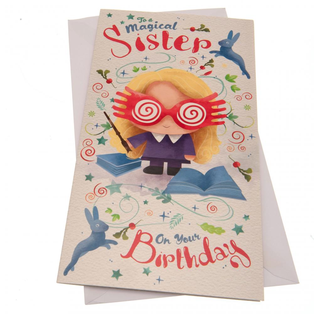 Harry Potter Birthday Card Sister - Officially licensed merchandise.