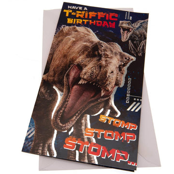 Jurassic World Birthday Card - Officially licensed merchandise.