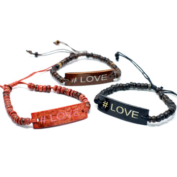 Coco Slogan Bracelets - #Love