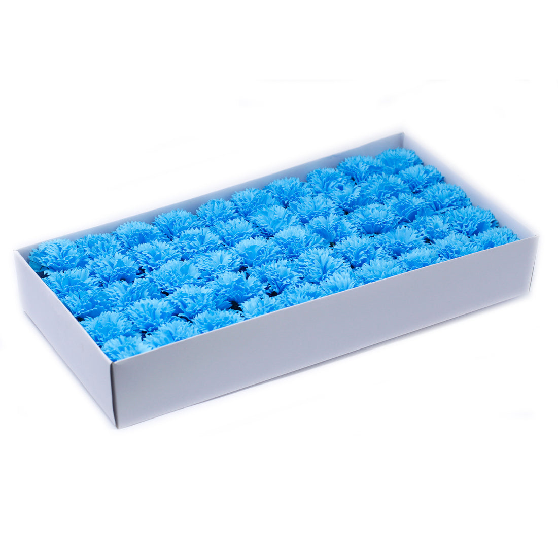 Craft Soap Flowers - Carnations - Sky Blue x 10 pcs