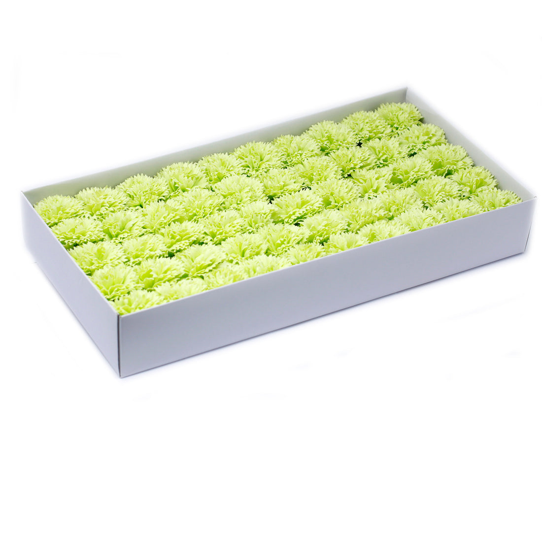 Craft Soap Flowers - Carnations - Lime x 10 pcs