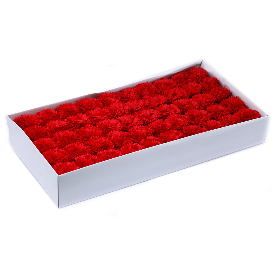 Craft Soap Flowers - Carnations - Red x 10 pcs