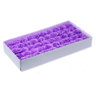 Craft Soap Flowers - Carnations - Violet x 10 pcs