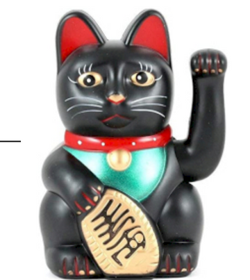 Black Money Cat - 15cm