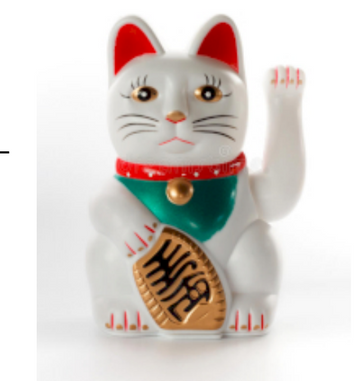 White  Money Cat - 15cm