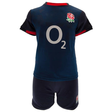 England RFU Shirt & Short Set 9/12 mths NV - Officially licensed merchandise.