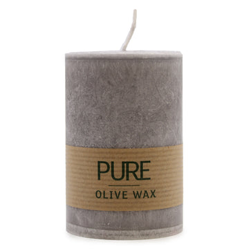 Pure Olive Wax Candle 90x60 - Grey