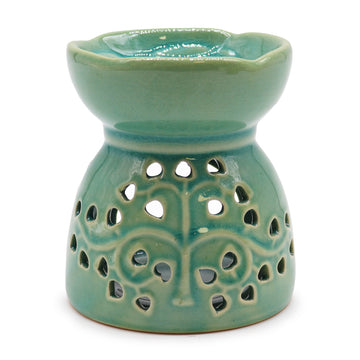 Tree of Life Oil Burner - Blue