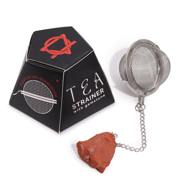 Raw Crystal Gemstone Tea Strainer - Red Jasper