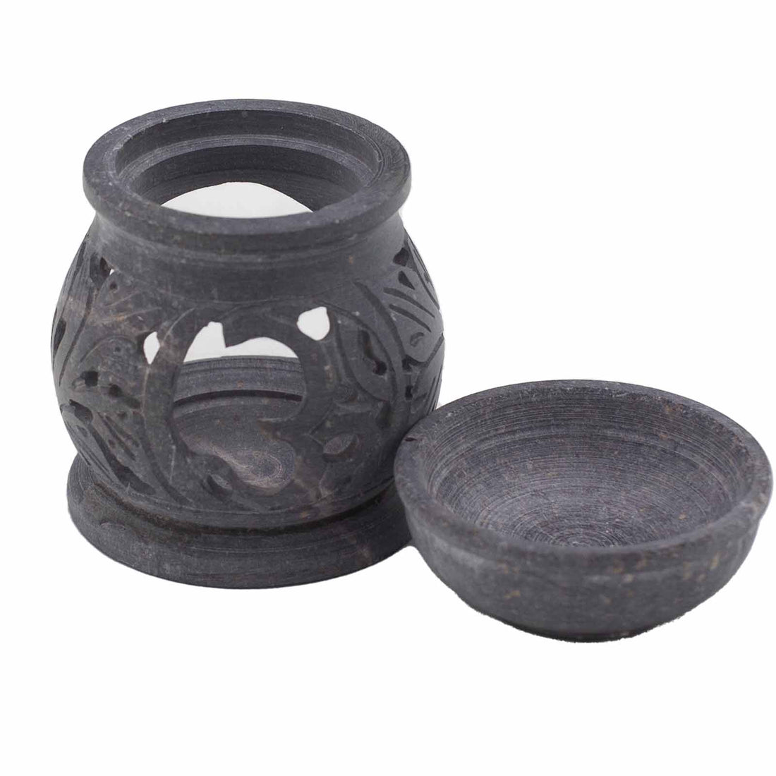 Small Soapstone Oil Burner 8cm - Om