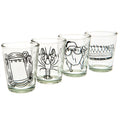 Friends 4pk Shot Glass Set - Officially licensed merchandise.