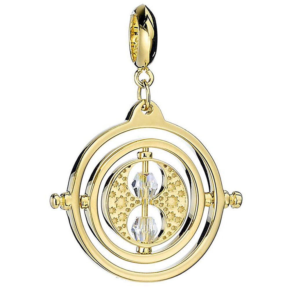 Harry Potter Gold Plated Crystal Charm Time Turner - Officially licensed merchandise.