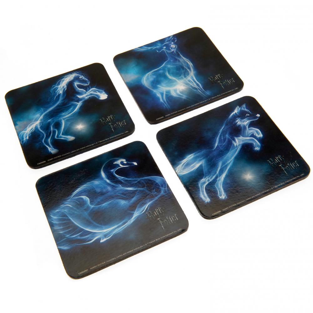 Harry Potter Coaster Set Patronus - Officially licensed merchandise.