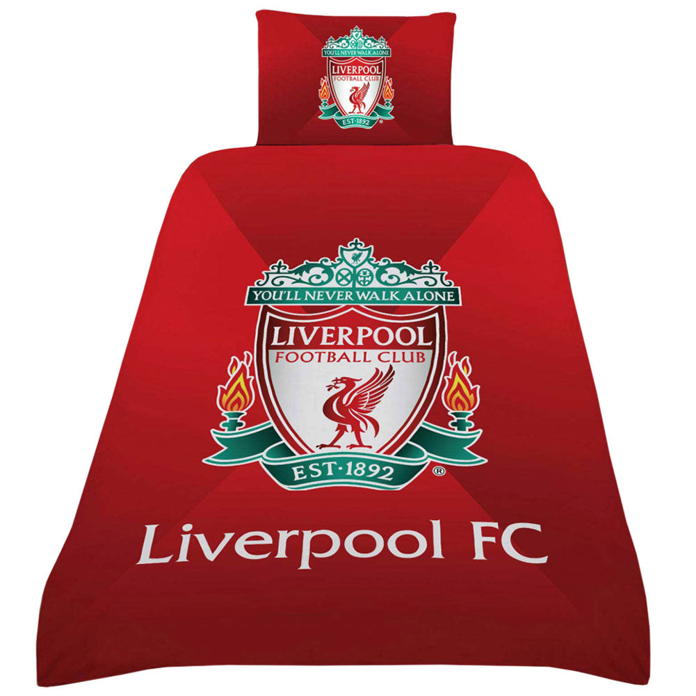 Liverpool FC Single Duvet Set GR - Officially licensed merchandise.