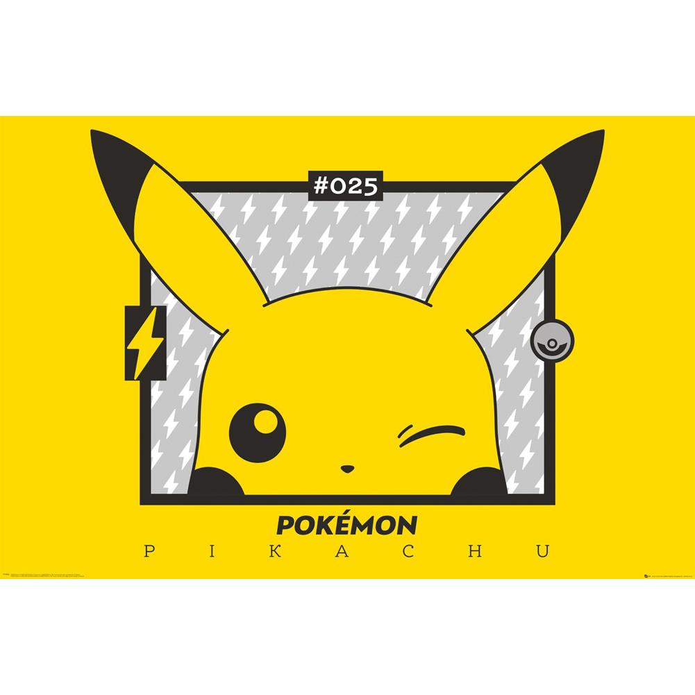 Pokemon Poster Pikachu Wink 143 - Officially licensed merchandise.