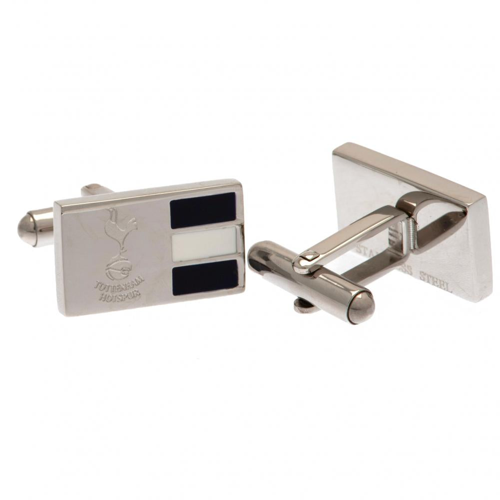 Tottenham Hotspur FC Stainless Steel Stripe Cufflinks - Officially licensed merchandise.