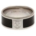 West Ham United FC Carbon Fibre Ring Small - Officially licensed merchandise.