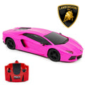 Lamborghini Aventador Radio Controlled Car 1:24 Scale Pink - Officially licensed merchandise.