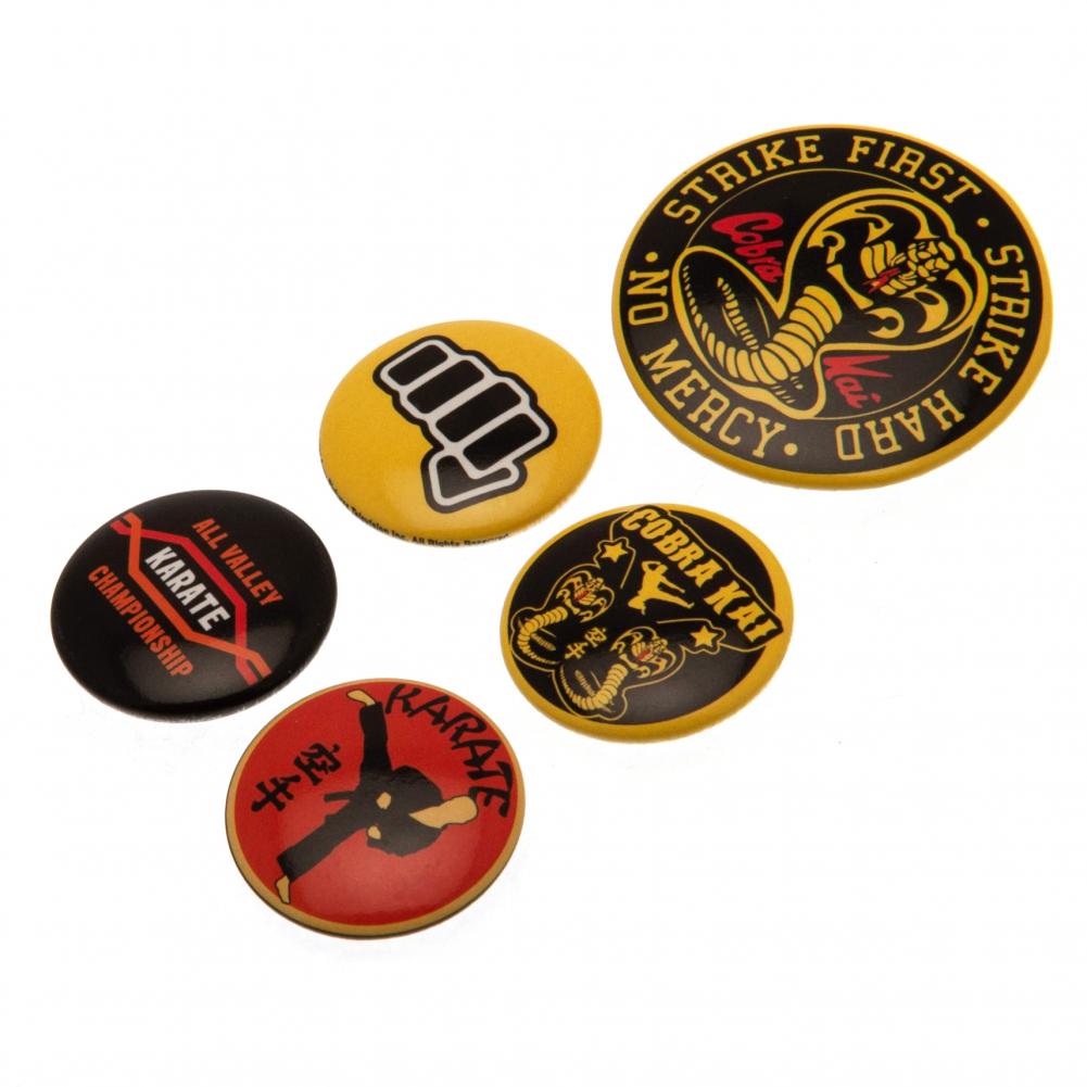 Cobra Kai Button Badge Set - Officially licensed merchandise.