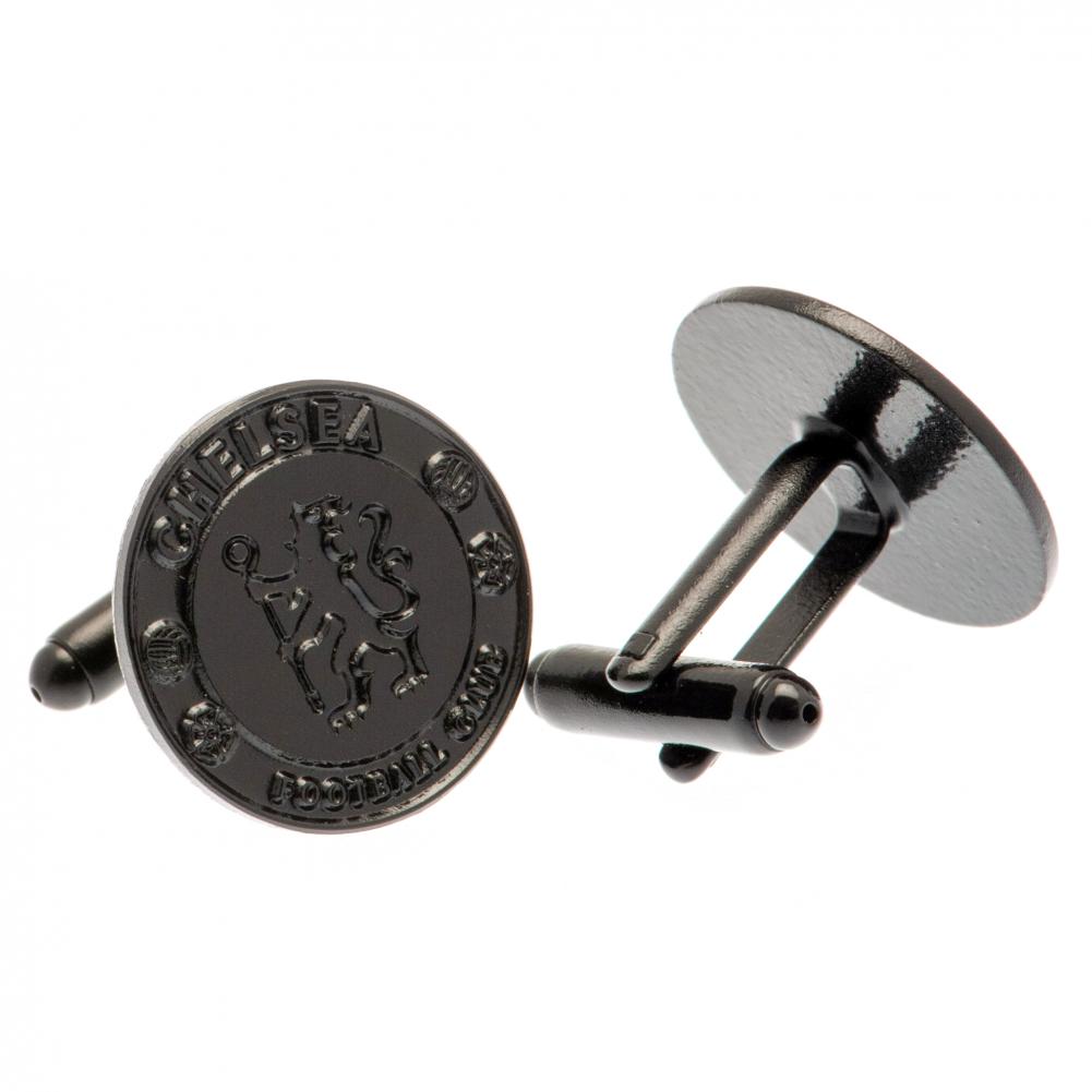 Chelsea FC Black IP Cufflinks - Officially licensed merchandise.