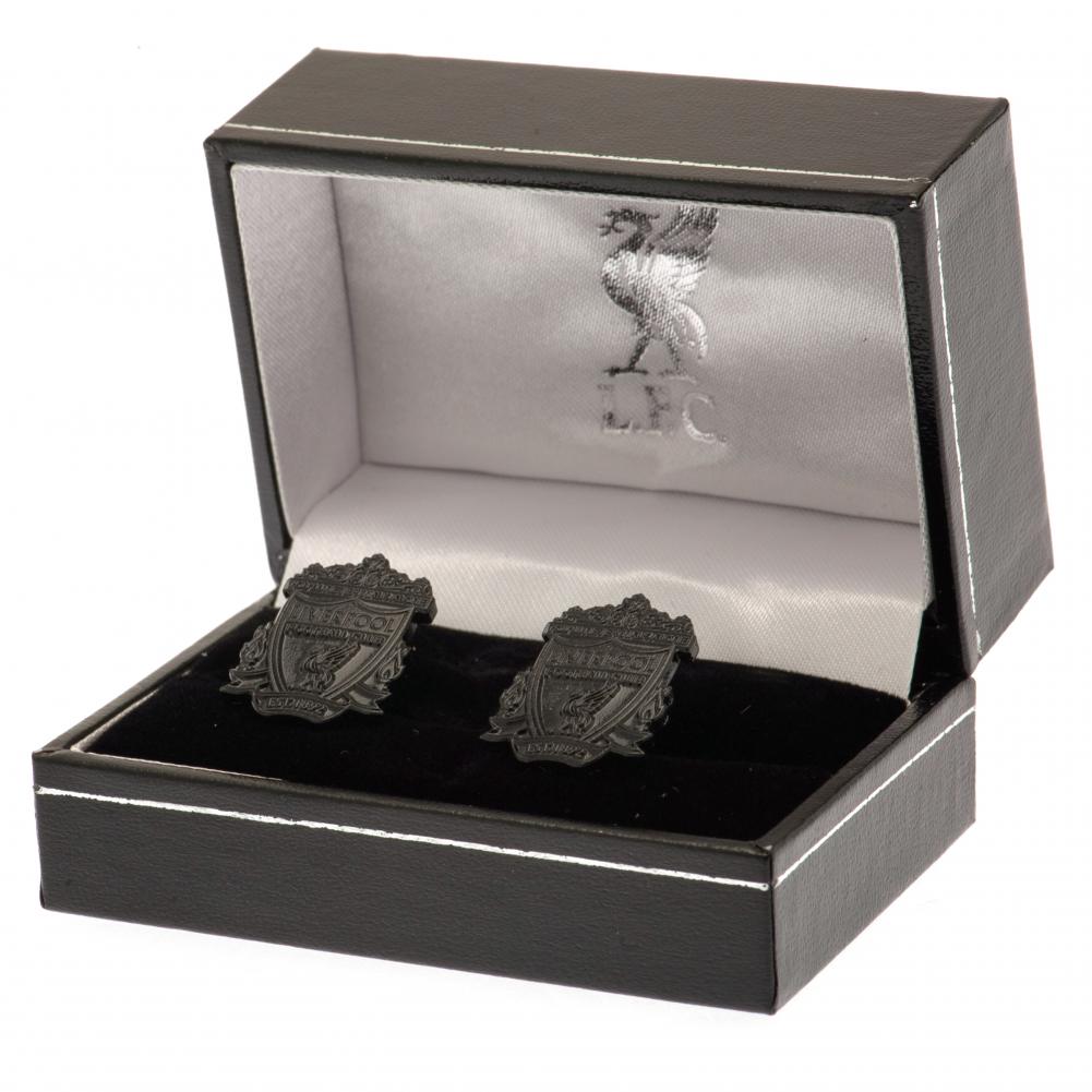 Liverpool FC Black IP Cufflinks - Officially licensed merchandise.