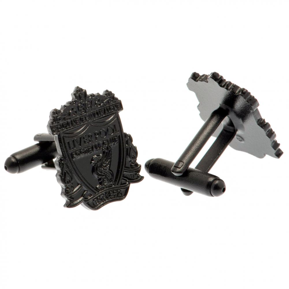 Liverpool FC Black IP Cufflinks - Officially licensed merchandise.