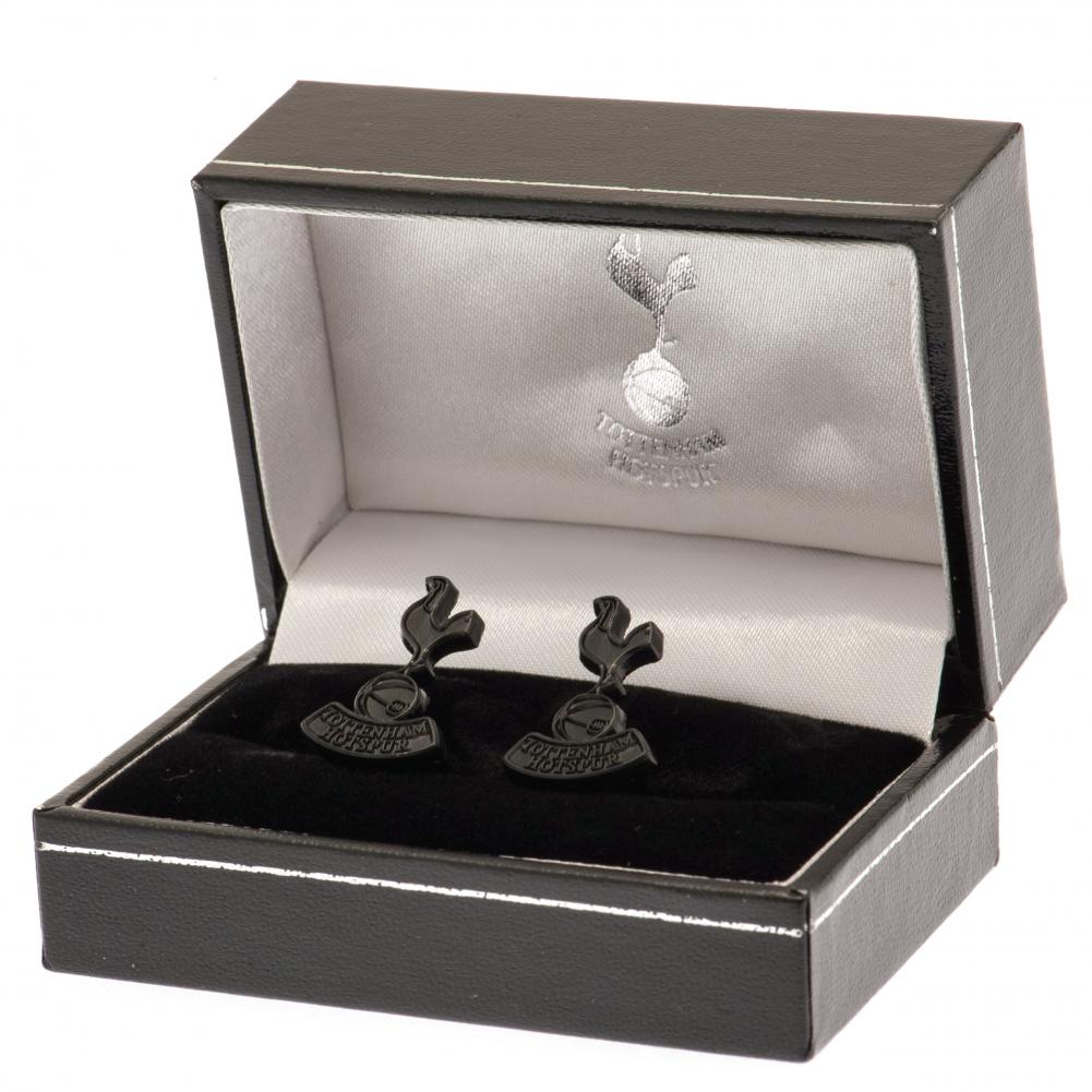 Tottenham Hotspur FC Black IP Cufflinks - Officially licensed merchandise.