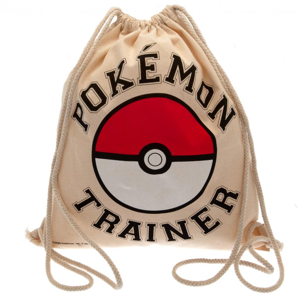 Pokemon Canvas Drawstring Bag - Officially licensed merchandise.