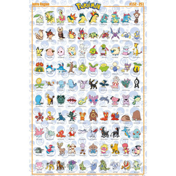 Pokemon Poster Johto 212 - Officially licensed merchandise.