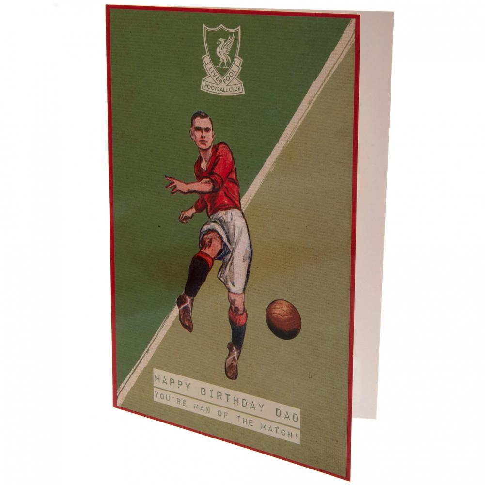 Liverpool FC Birthday Card Dad Retro - Officially licensed merchandise.