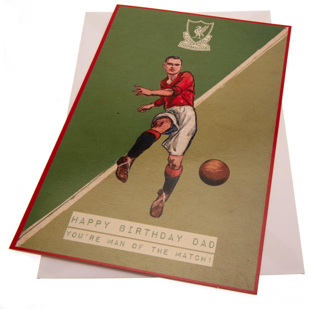 Liverpool FC Birthday Card Dad Retro - Officially licensed merchandise.