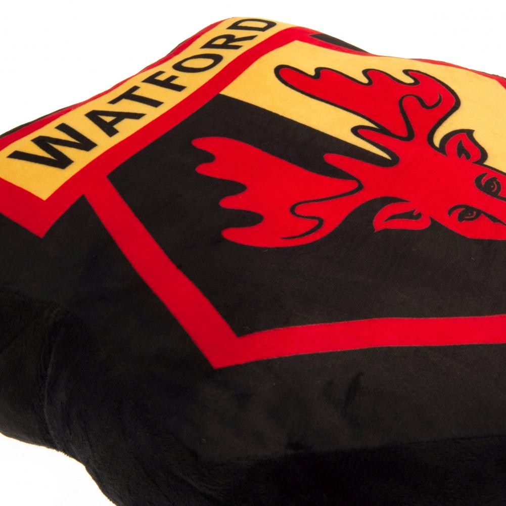 Watford FC Crest Cushion - Officially licensed merchandise.